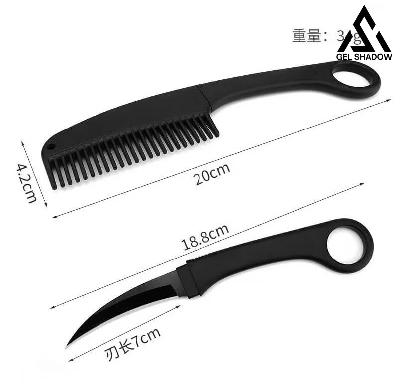 Self Defense Brush Comb With Hidden Sharp Knife